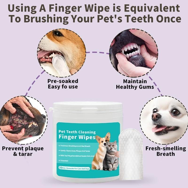 Disposable Fresh Breath Wipes for Pets