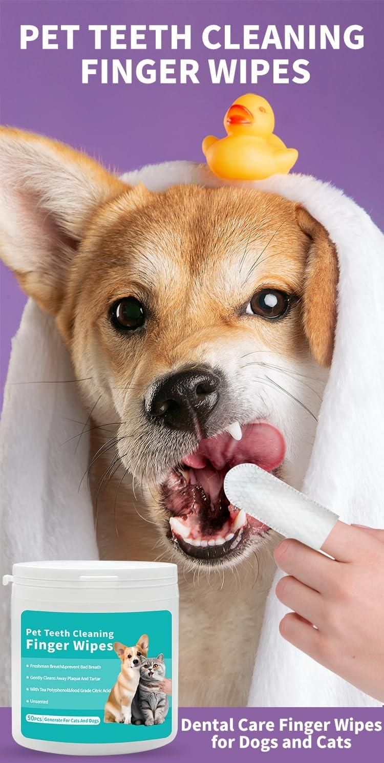 Disposable Fresh Breath Wipes for Pets