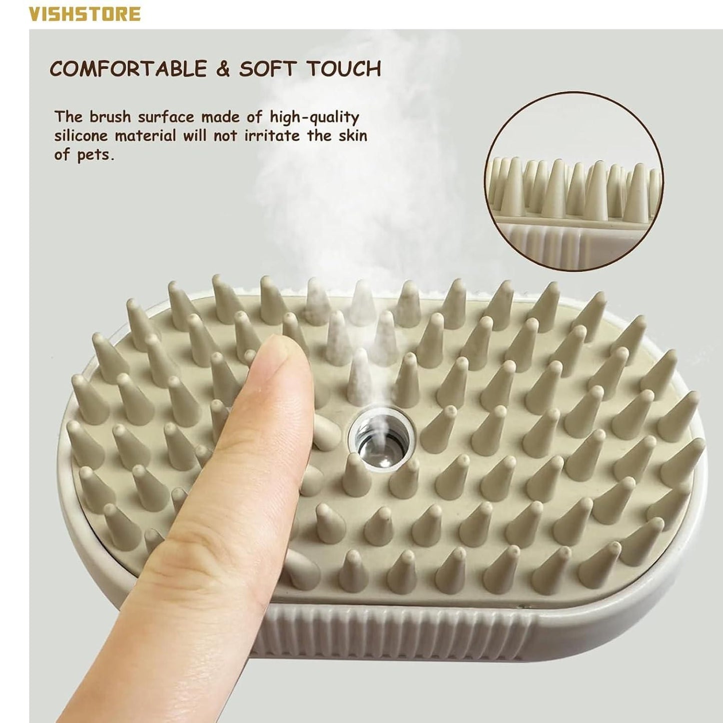 3‑in‑1 Pet Steam Comb